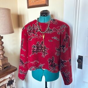 Vintage western fleece sweater